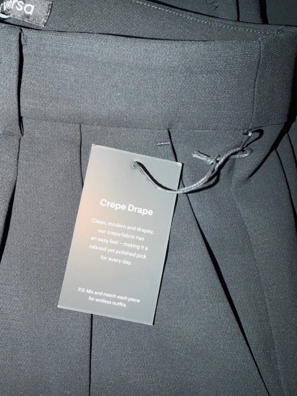 Loft Versa Black Crepe Drape Pleated Trousers - Picture 2 of 4